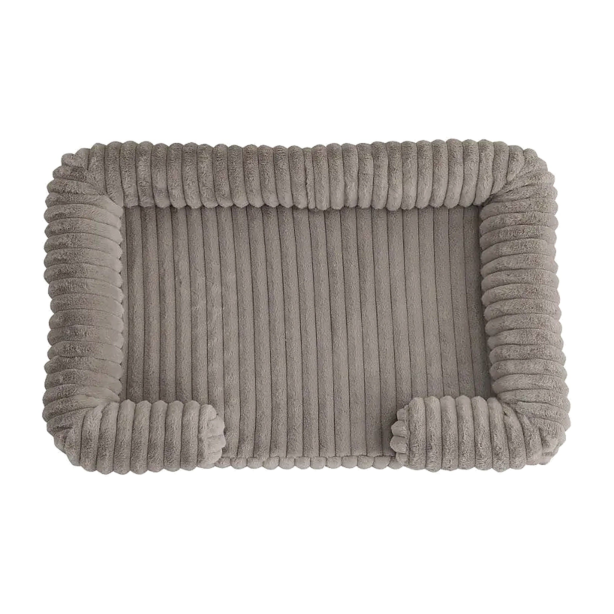 OrthoCanine orthopedic memory foam dog bed in Stone Grey, shown on a clean white studio background